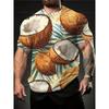 Men's 3D Printed Dog Leash Pattern Short-sleeved T-shirt - Breathable Summer Round Neck with Slight Elasticity,