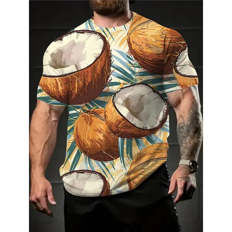 

Men s 3D printed dog leash pattern short-sleeved T-shirt - breathable summer round neck with slight elasticity, S