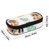 Pen Case Practical Large Storage Space 300D Polyester Smooth Zipper with Mesh Pocket Removable Divider and Pen Slots for Students