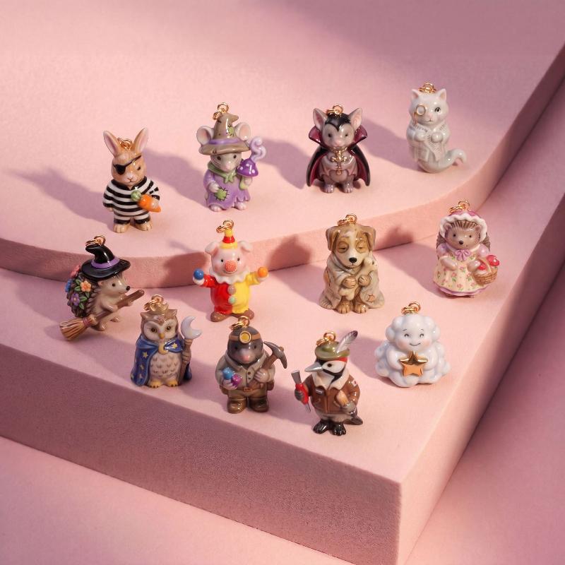Cute Stainless Steel Animal Charms Hand Painted Lovely Designs For Diy Jewelry Making Necklace Bracelet Gifts