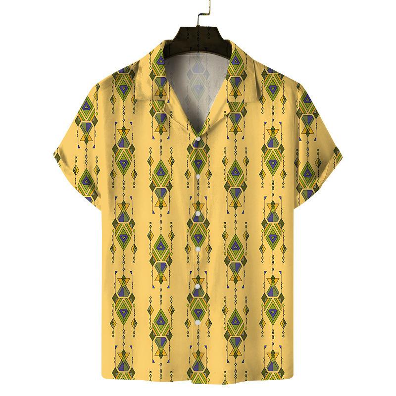 Mens Designer Clothing 3D Print Shirt Oversized Summer 2025 Travel Hawaii Beach Hawaiian Harajuku Pattern Camisa Masculino Lapel