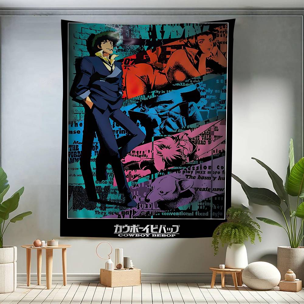 1PC Anime C-Cowboy B-bebopS Hanging Bohemian Tapestry Cheap Hippie Wall Hanging Bohemian Wall Tapestries Mandala Wall Hanging