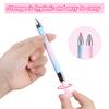 Rhinestone Picker Refillable Wax Pen DIY Nail Art Rhinestone Painting Decoration Dotting Wax Pen Rotatable Rhinestone Pick-up Tools with Refill