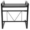 Black Telescopic Microwave Oven Rack Kitchen Storage Shelf Multifunctional Stand for Home