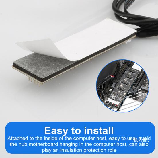 Divisor de cabeçalho USB 2 com cabo de alimentação SATA 1 a 4 9 pinos Cabeçalho da placa-mãe USB interno