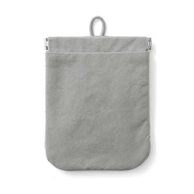 MUJI Wrinkle Nylon Open Flat X 84475719 One-Hand Pouch, Gray, Small, Approx. 12.5 10.3 Cm,