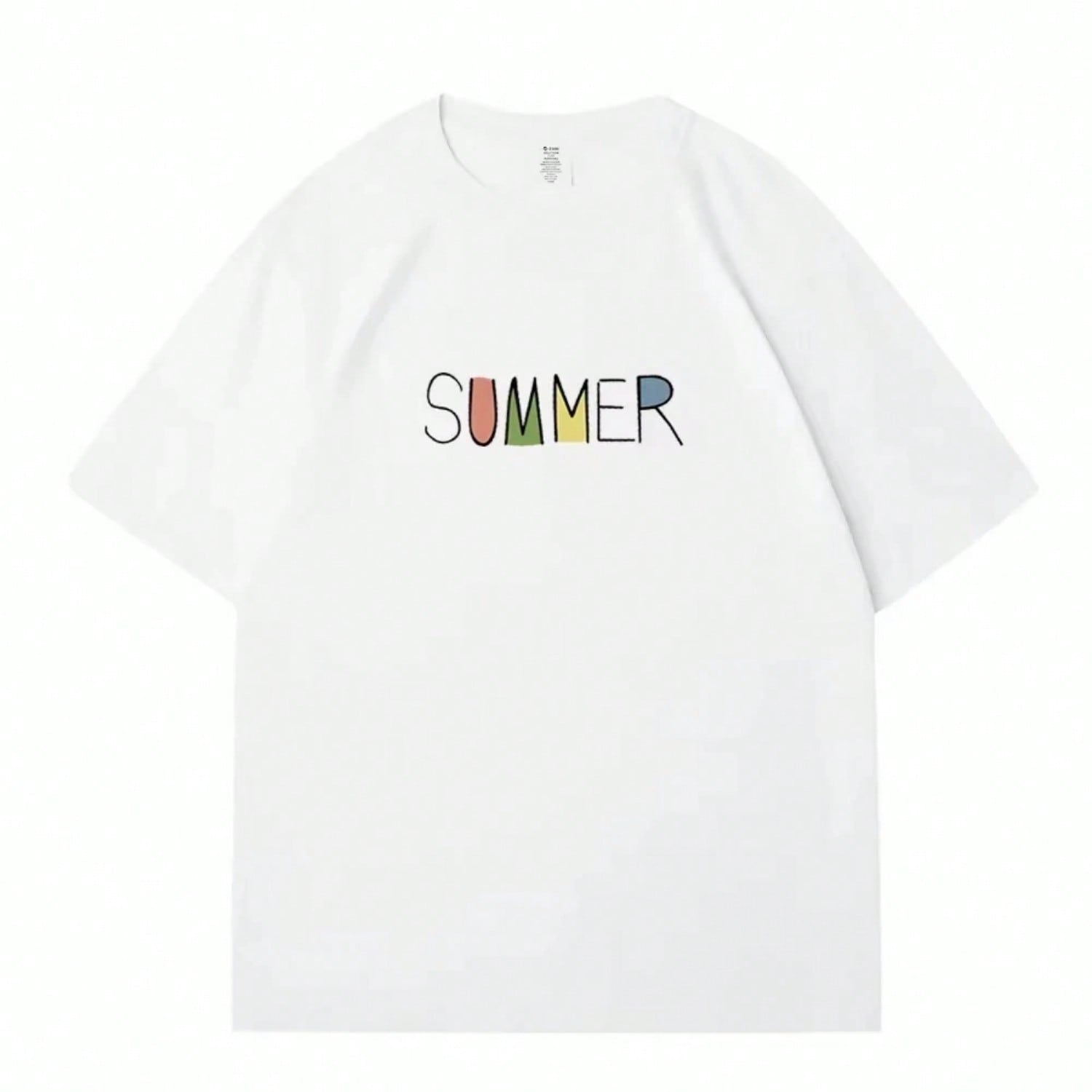 Wounisex s T-Shirts Ladies White Fashion Short Sleeve Tops Street Summer Fashion Casual Cute Printed T-Shirts Ladies Soft Black Cas S разноцветный