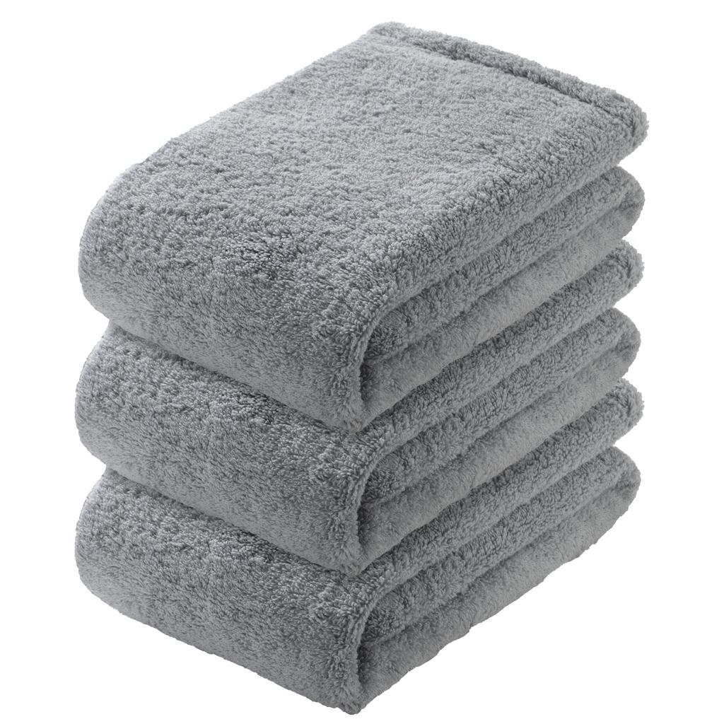 Air Kaoru Ecstasy Bath Made in Mini Bath Asano Twisted Thread Half-Time (Anytime) Towels, 3-Piece Set, Japan, Thick, Absorbent, Quick-Drying, 100%