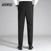 XueZhongFei Men's Business Straight-Leg Warm Down Pants