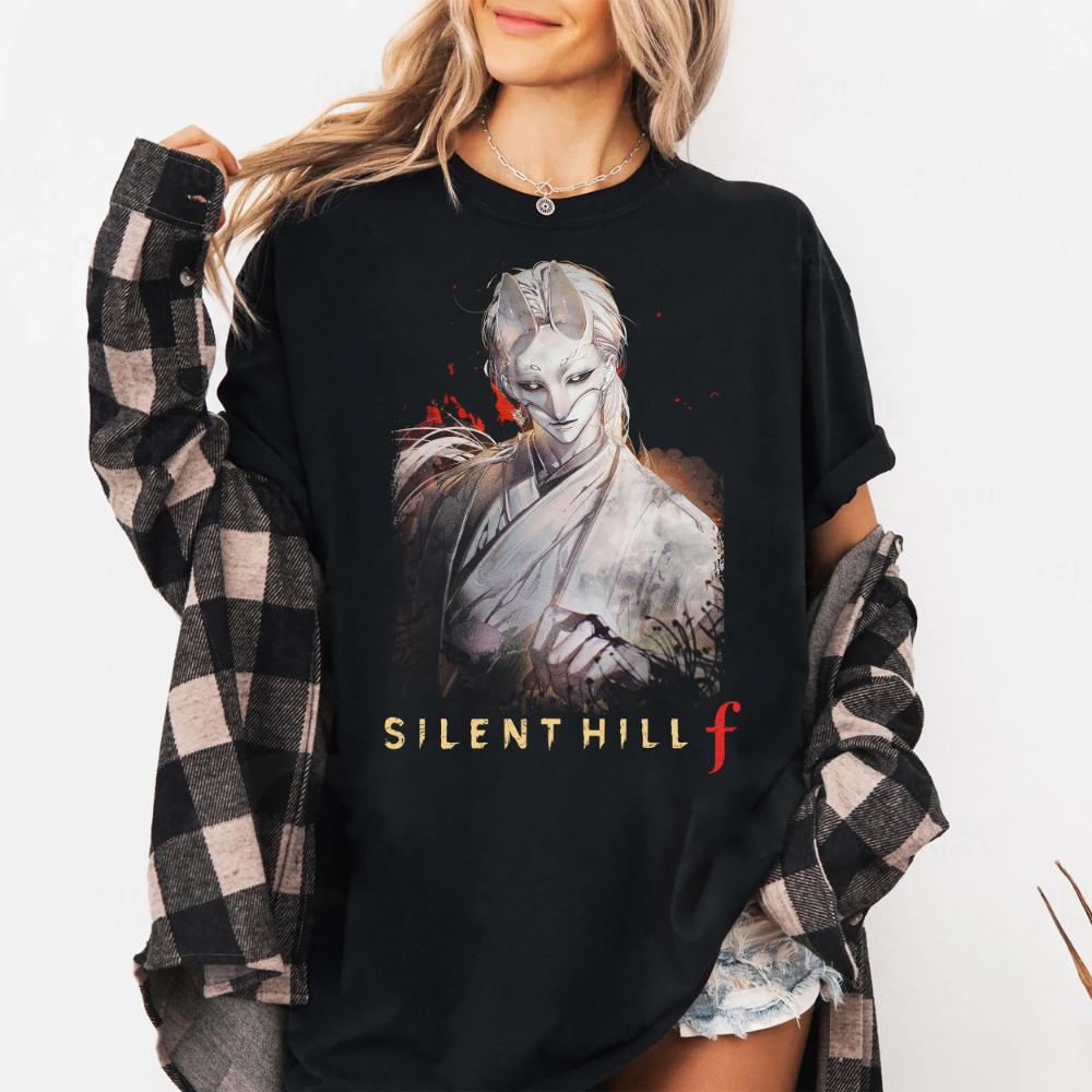 

Футболка Silent Hill F Маска Лисы Хоррор Игра Tsuneki Kotoyuki Графическая Рубашка с коротким рукавом Унисекс Женская Всесезонная S
