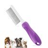 Pet De-Shedding Comb for Dogs and Cats, Long Stainless Steel Teeth Grooming Brush, Knot Remover and Floating Hair Tool