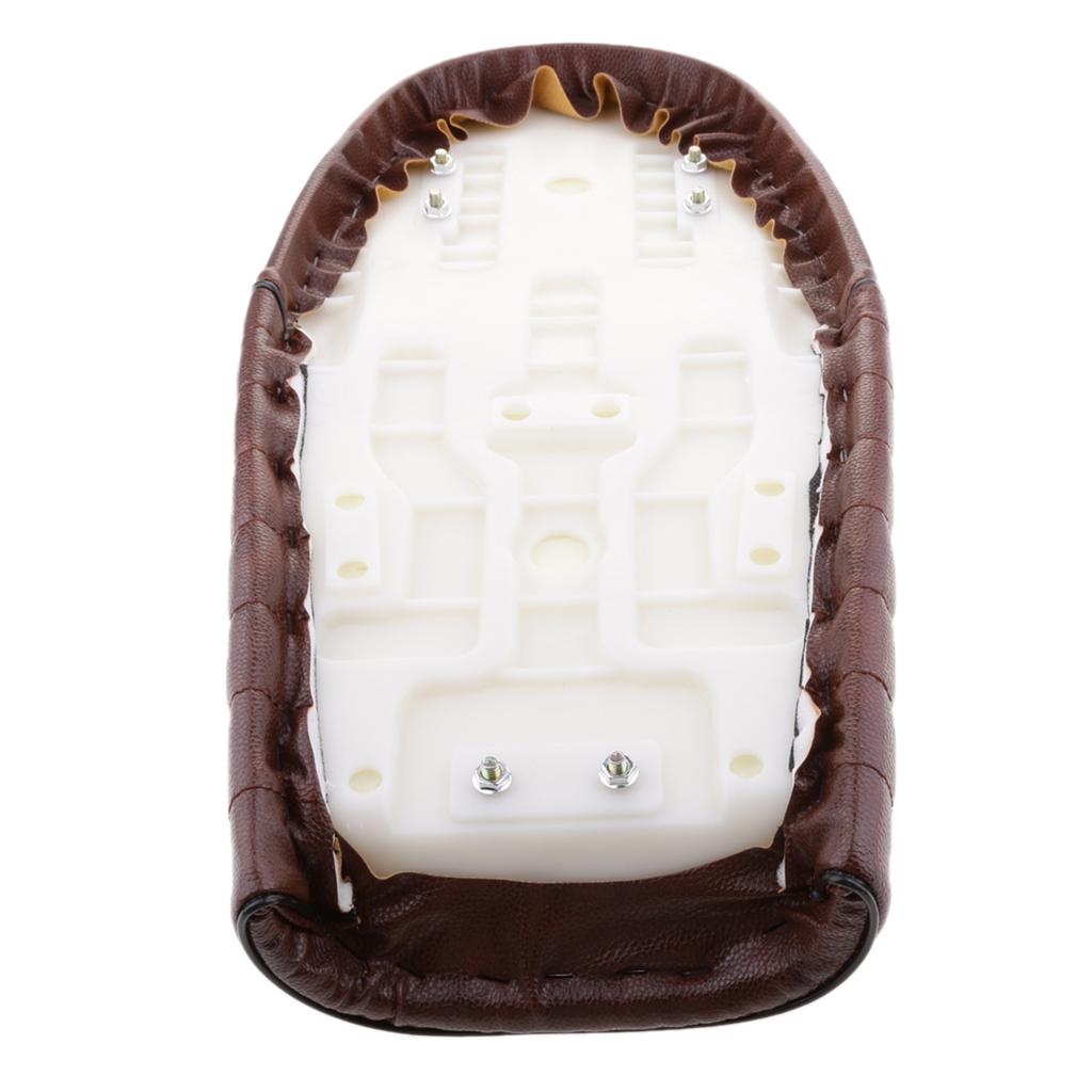 Brown Motorcycle Cushion Seat Hump Leather Vintage Universal Seat for Honda Yamaha Suzuki Kawasaki Custom Cafe Racer Accessories