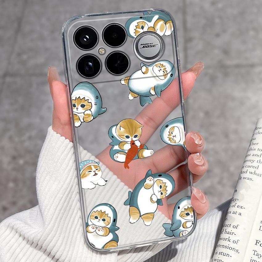 Covers For Xiaomi Poco F8 Ultra F8 F5 Pro F3 C50 C40 Mi Note 2 3 Transparent TPU Phone Case Cute Pet Dog Soft Silicone Dustproof Shell For Xiaomi Capa