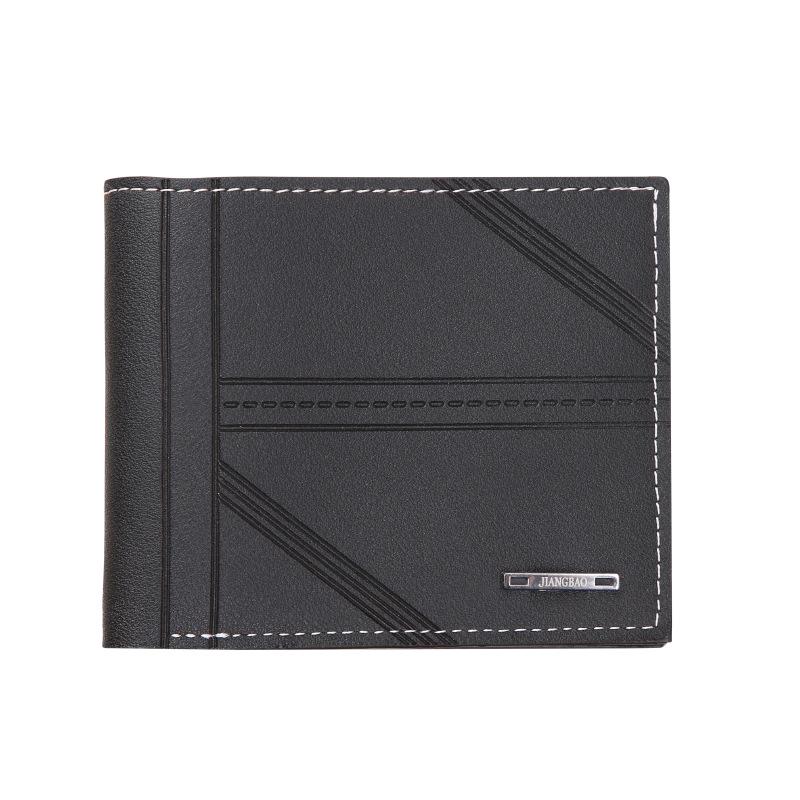 Men's Embossed Leather Wallet - Youthful Design with Large Capacity & Multiple Card Slots