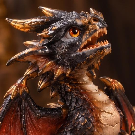 Creative Shelf Decor Light Up Dragon Figurine, Resin Gothic Castle Statue, Decorative Unique Gift for Fans Fantasy Creature Ornament Home, Office