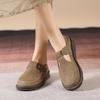 Large Size Casual Shoes Women's Spring New Round Head Low Heel Flat Sole Shoes