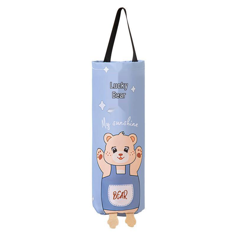 Wall-Mounted Kitchen Trash Bag Organizer | Large Capacity Hanging Plastic Bag Storage