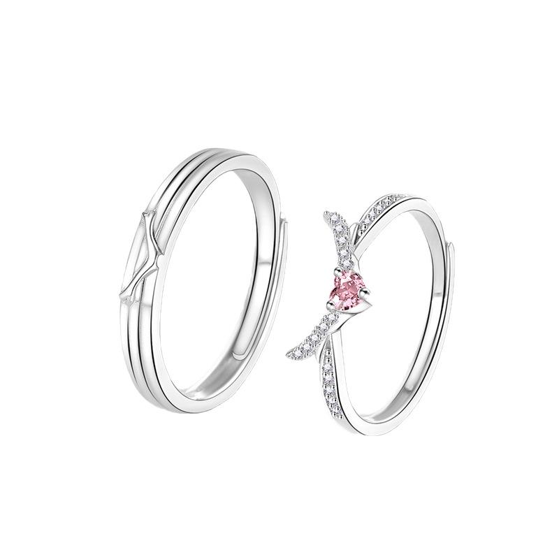 Engraved Pure Silver 999 Couple Rings - Simple, Original Birthday Gift Design