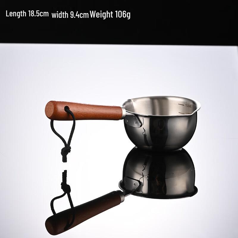 QianXing 304 Stainless Steel Mini Pot with Wooden Handle