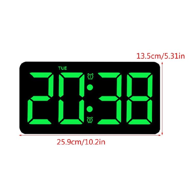 Wall Clock Customizable Digital Clock Date/Temperature Display Bedroom Alarm