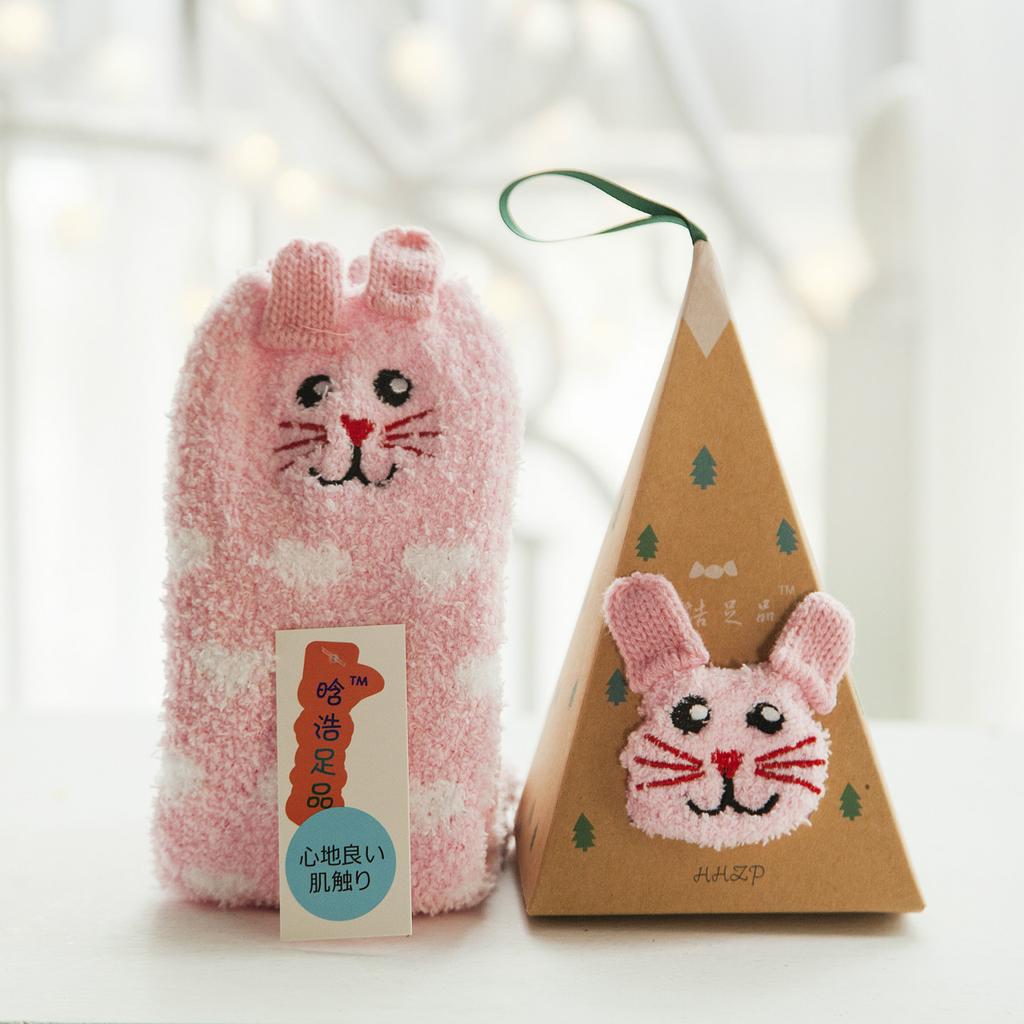 Cute animal warm socks, Christmas socks, thick socks