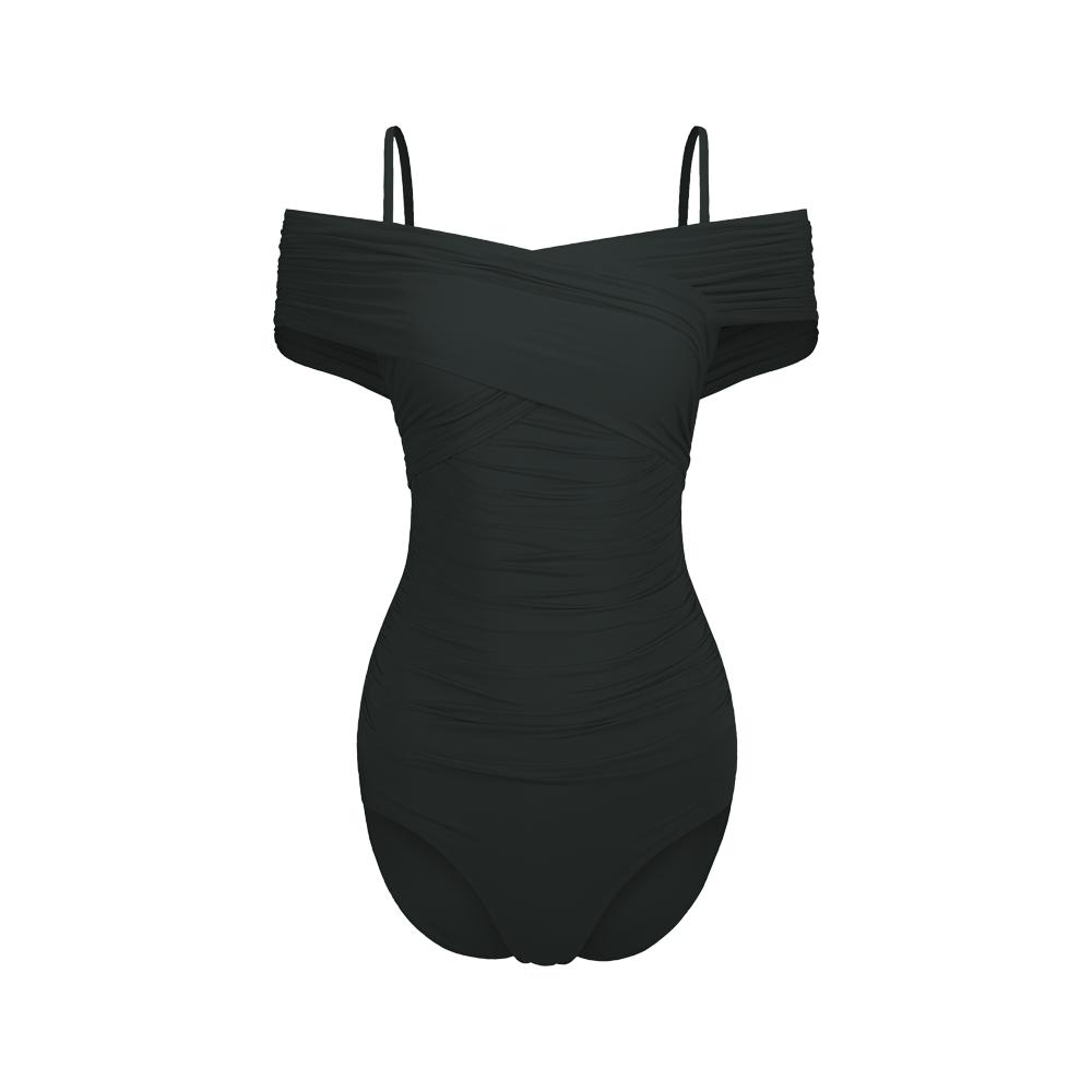 Diebeu Olenthia Off-Shoulder Swimsuit_Serenity Night (Black)