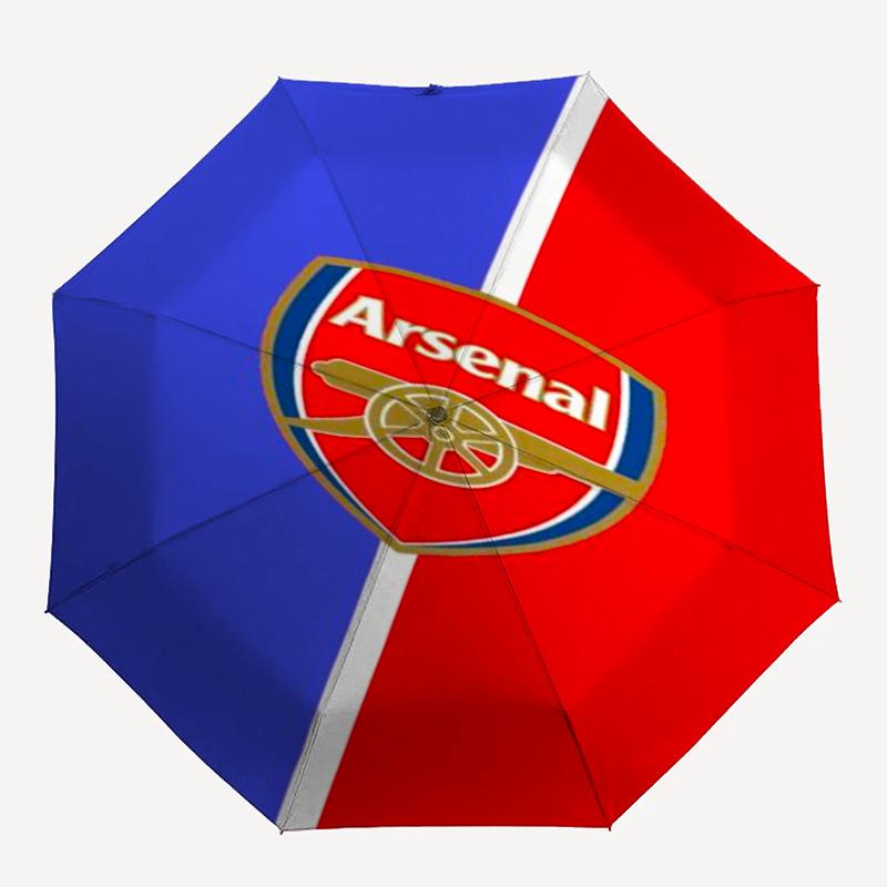 Arsenal Football Club Theme Automatic Umbrella, Lightweight & Portable, 8 Rib, Perfect for Outdoor Travel, Birthdays, Christmas, Gifts.