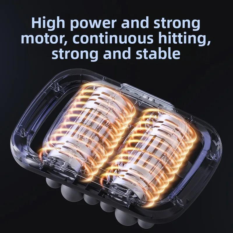 New LED Display 18-Heads Massages Fascia Gun Mute High Intensity Percussion 2000 Mah Massage Device for Back Neck Muscle Relieve