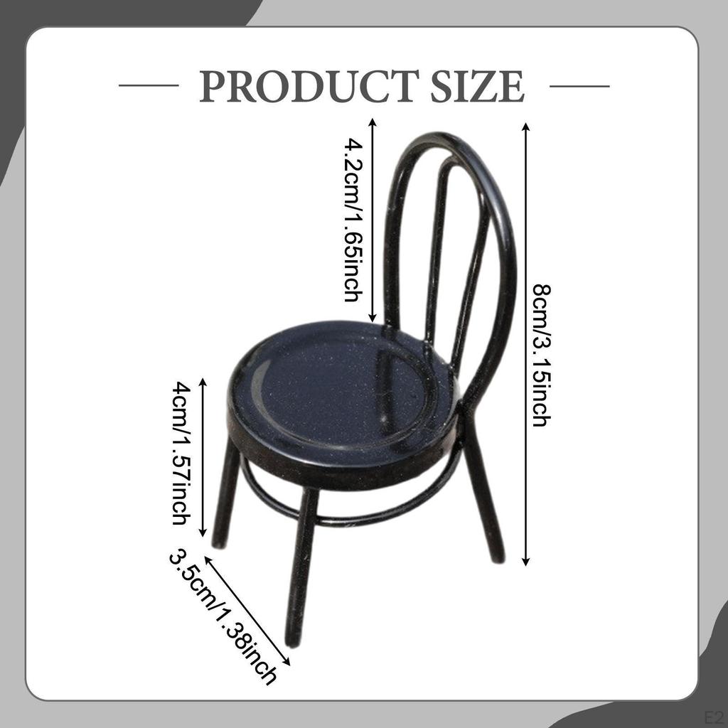 Dollhouse Miniature Chair Role Playing Pretend Toy Doll House Decoration Furniture Model for