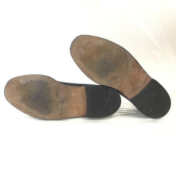 Sears USA 70s Vintage Easy Flex Leather Long Wingtip 9.5D 27.0-27.5 Black Dress Shoes(USED)