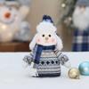 Christmas Blue Series Snowman Cloth Retractable Dolls Decoration for Tree Ornaments Santa Figurine Xmas Gifts Craft Home Decor