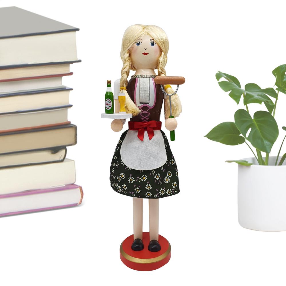 Oktoberfest Nutcracker 14 Inches Wooden Traditional Nutcracker Figurine Model Handpainted Oktoberfest Collectible Decoration for