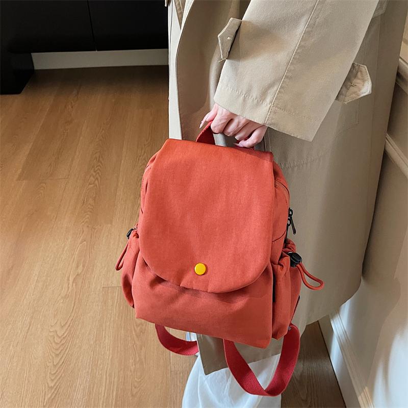Women Solid Color Backpack Multifunctional Lightweight Backpack