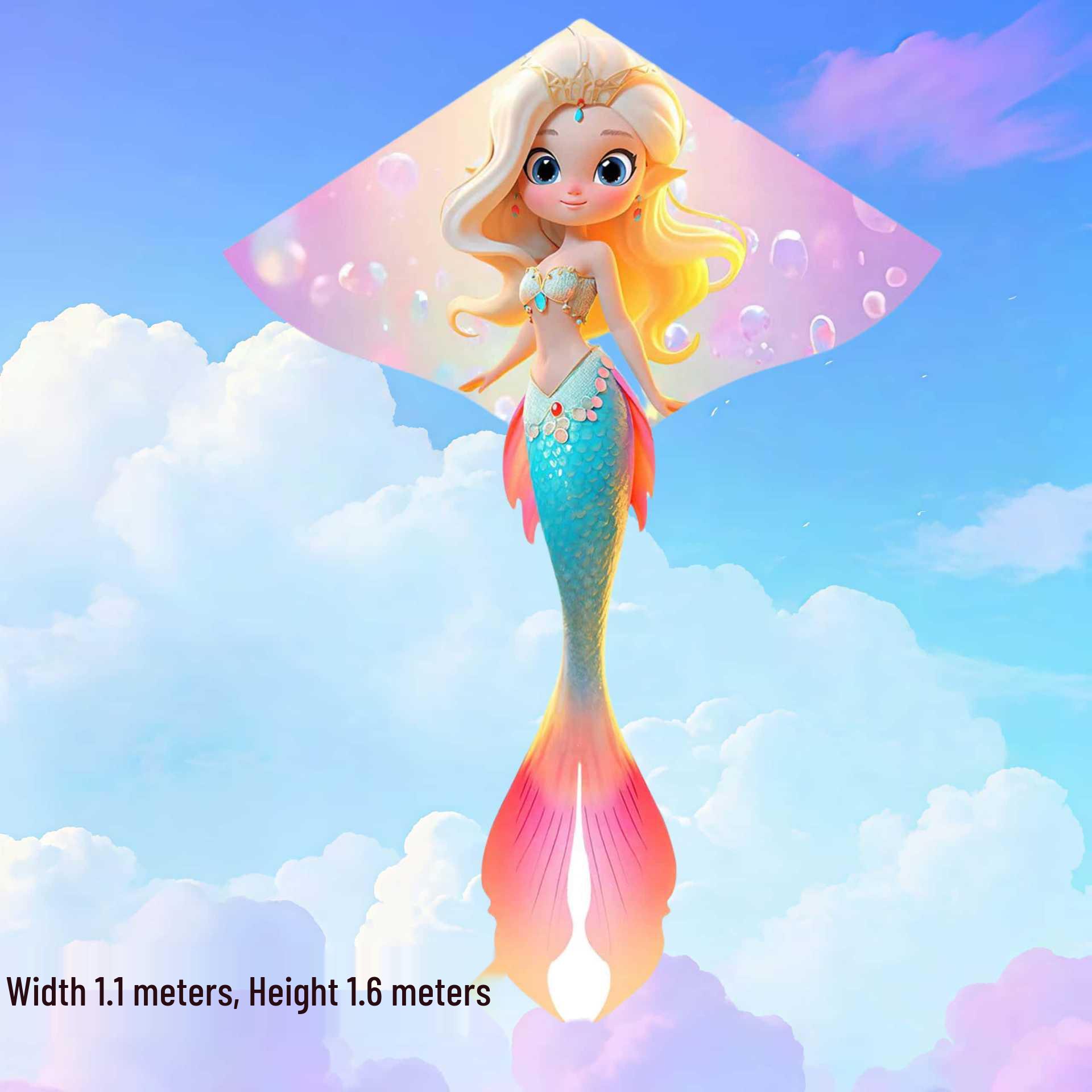 1.1m Chinese-Style Mermaid Kite: New Model with National Trend Design