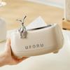 Creative Spring Tissue Box Ceramic Paper Towel Holder Paper Extractor Cute Rabbit Storage Box Household Napkin Holder