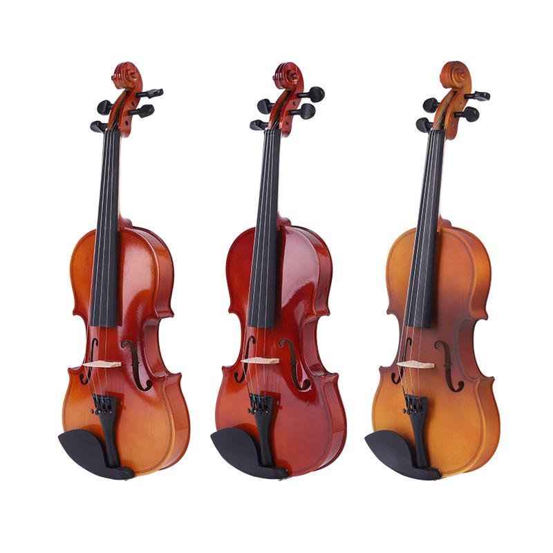 Hand-Crafted Solid Wood Violin: Suitable for Beginners and Professionals, Includes Triangle Case