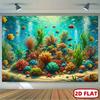 1Pcs Vibrant Coral Reef Underwater Tropical Fish Decoration Background Ocean Backdrop Decorations For Photo Studio Booth Party
