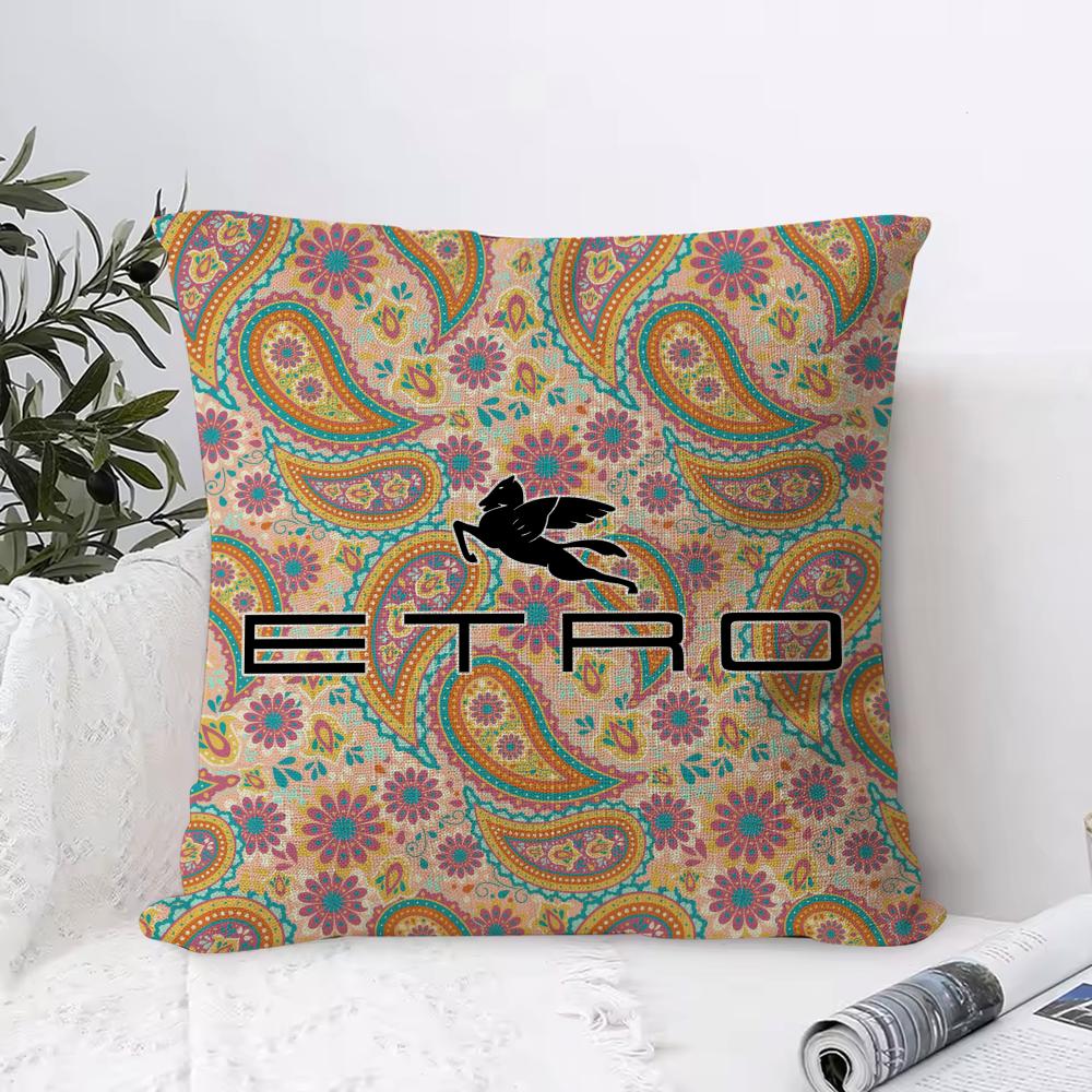 Design EEtro Cushion Cover Eco Linen Pillow Case DoubleSided Print Breathable Durable Hidden Zipper Home Decor Gift