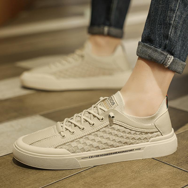 

2024 winter new Korean version non-slip and wear-resistant men s outdoor casual fashion versatile trendy shoes casual shoes sports shoes 44 абрикос світлого кольору