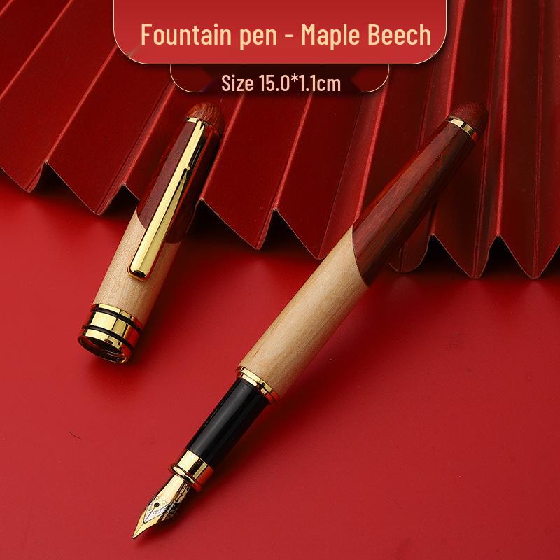Retro Bamboo & Metal Pen: High-End Ballpoint, Fountain, Signature for Business or Graduation Gifts
