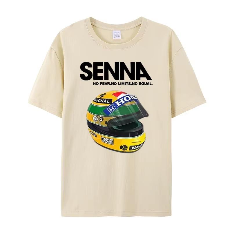 2026 Neuer Kreativer Spaß Elton Senna Helm Grafikdruck Hohe Qualität Herren Damen Kurzarm Freizeitkleidung Y2K Gothic Baumwolle Übergroße T-Shirts