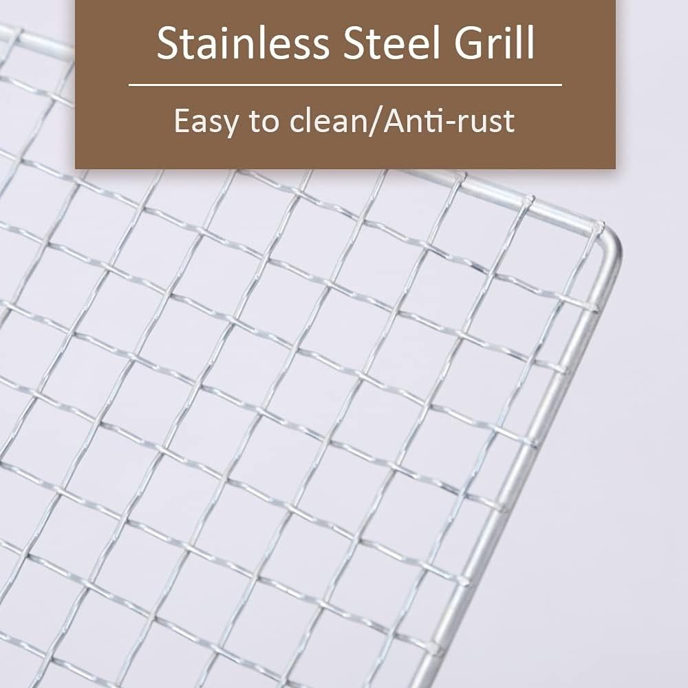 Opakovaně použitelný rošt na grilování Nerezový rošt na pečení a chlazení Rošt na dřevo Venkovní grilovací pec
