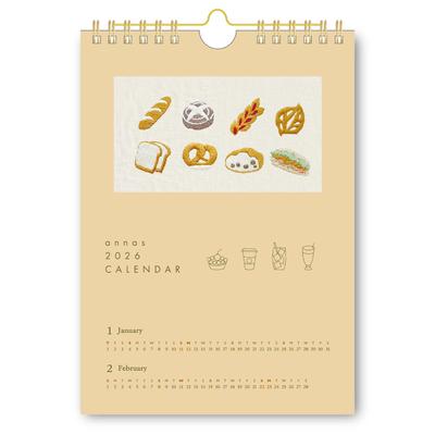 Gakken Staful 2026 Wall Starts January 2026 Calendar, Annas, Hanging, Embroidered, M18021,