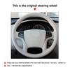 For Toyota Sienna 2011 2012 2013 2014 Hand Braid Suede Leather Car Styling Interior Steering Wheel Cover Trim