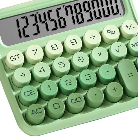 12-Digit Calculator with Extra Large LCD Screen Big Buttons Ergonomic Design Clear Sound Gradient Color Mechanical Switch Calculator