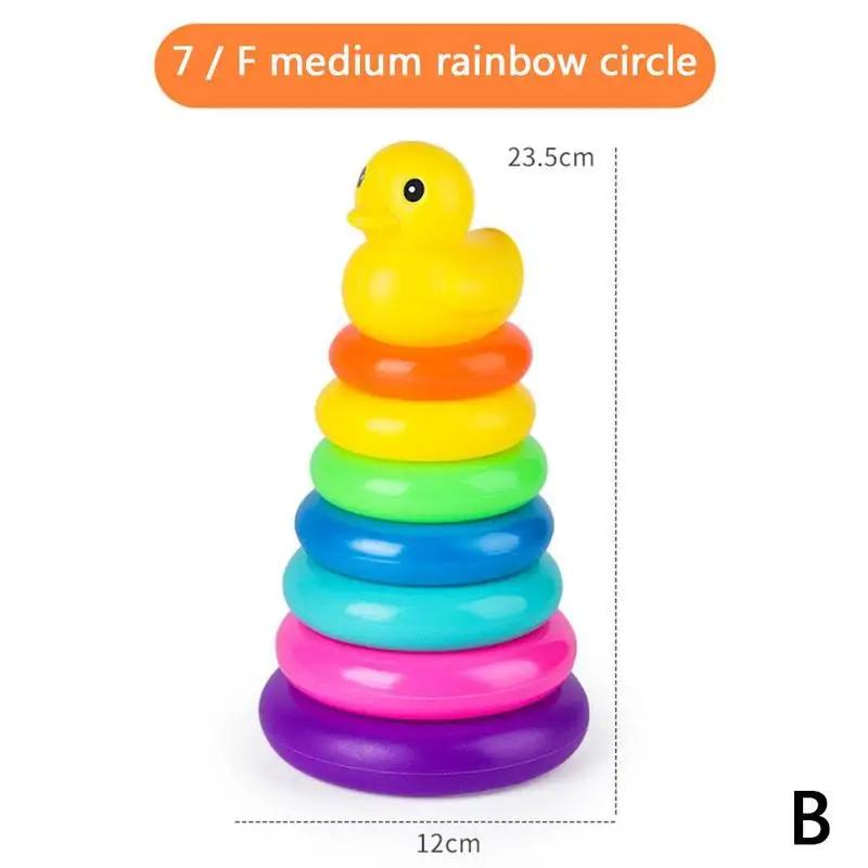Baby Color Stacking Ring Cups Toy for Kids Toddler Baby Puzzle Development Rainbow Stacking Tower Games for Babies 0-3 years old