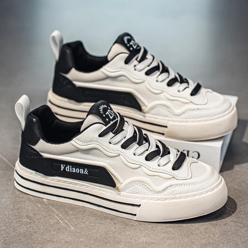 

Douyin spring men s shoes 2025 new Korean version light and comfortable leather surface sports leisure wear-resistant height-increasing Forrest Gump s 44