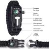Brangdy Outdoor Tactical Survival Flint Bracelet (4-Pack)