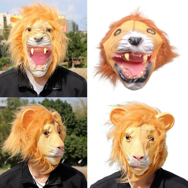 Halloween Dress Up Mask Full Head Animal Cosplay Mask for Women Man Halloween Dress Up Cosplay Carnivals