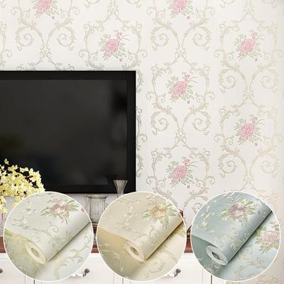1PC Fiore Stampato Autoadesivo Floreale Stile Europeo Camera da Letto Decorazione Casa Carta da Parati Murale da Parete